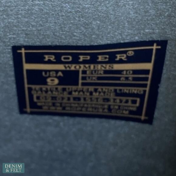 NEW Roper Starburst Tan Knee High Western Boots 15in Shaft Pointed Toe Size 9 - Picture 16 of 16